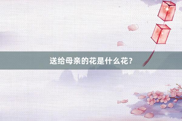 送给母亲的花是什么花?